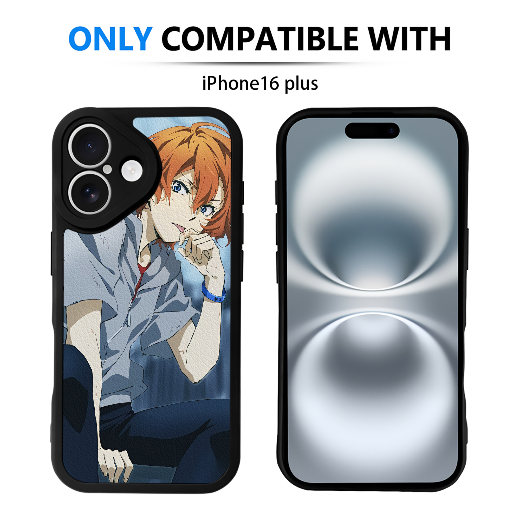 （画像用） 文豪ストレイドッグス Bungo Stray Dogs 【iPhone 16シリーズ対応】シリコンスマホケース（レザー調） 材質：シリコン
